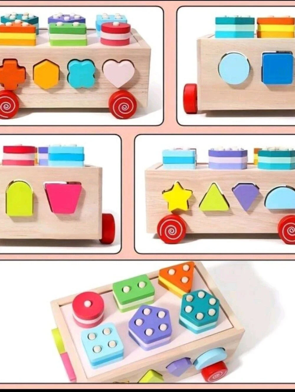 Local 1 Piece Shape Number Matching Intelligence Car Toy Color Recognition Build